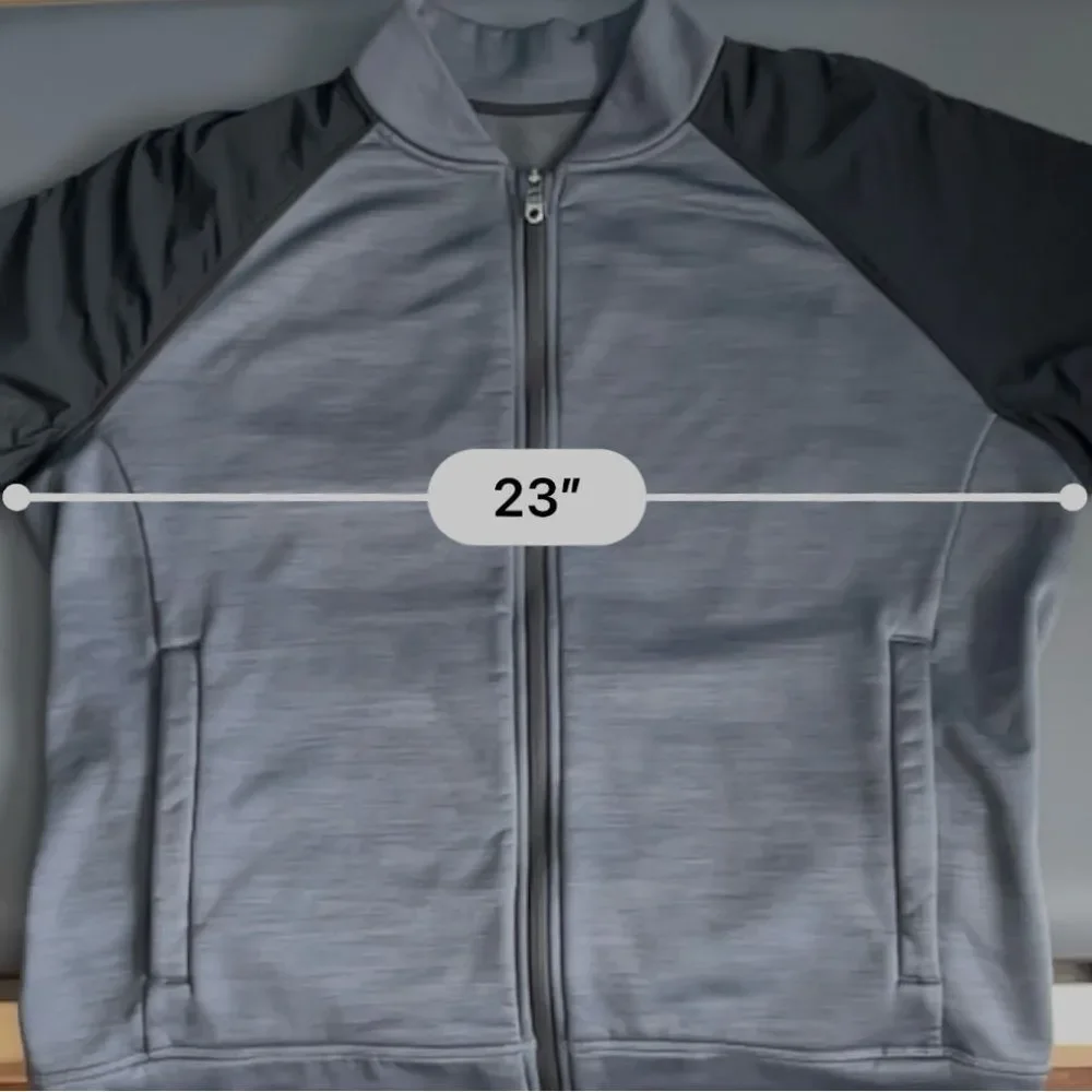 Lululemon Revolution Bomber Heathered Jay Grey / Black Size L